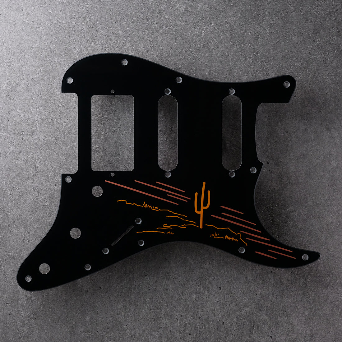 THE LONER - Stratocaster HSS Pickguard - in Black