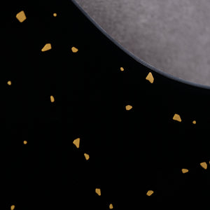 Speckled - Precision Bass Pickguard - 13-hole - Gold on Black Plexi