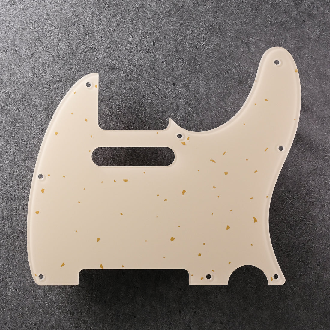 Tele Pickguard Speckled - Telecaster Pickguard - Gold on Ivory Plexi - DECOBOOM