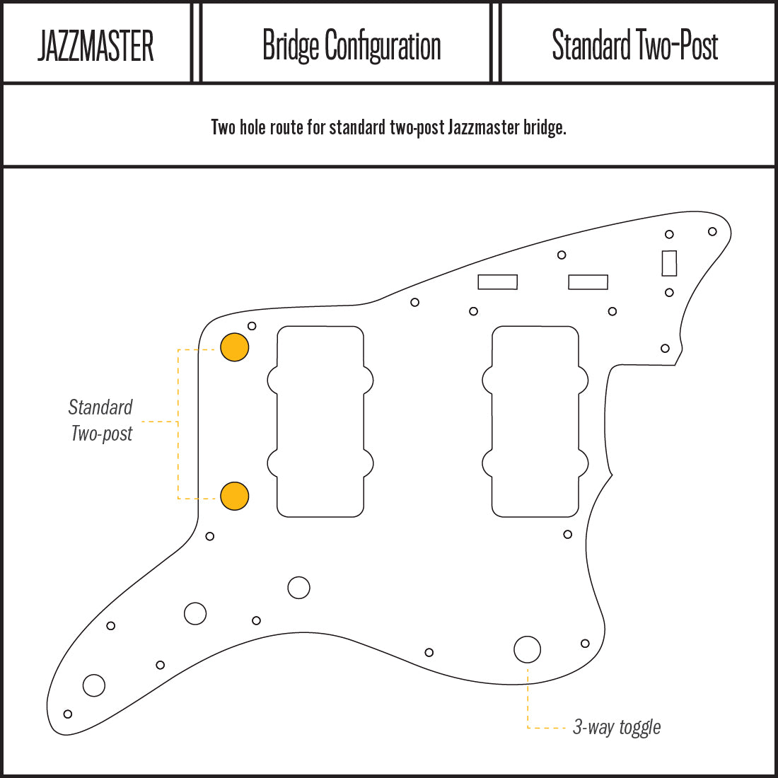 Tropic Corridor - Jazzmaster Pickguard - White