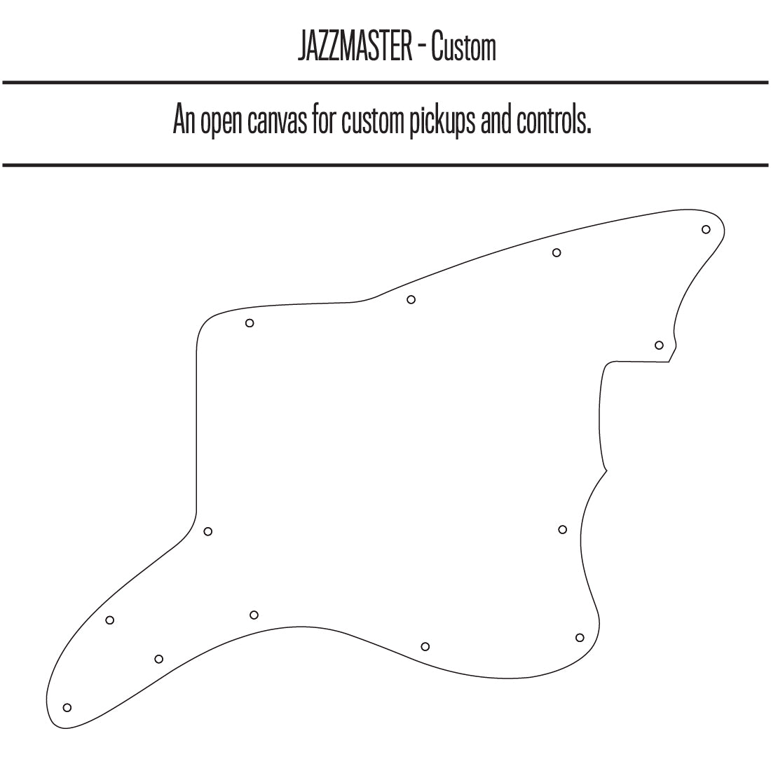 Three Stripes - Jazzmaster Pickguard - White/Black/White