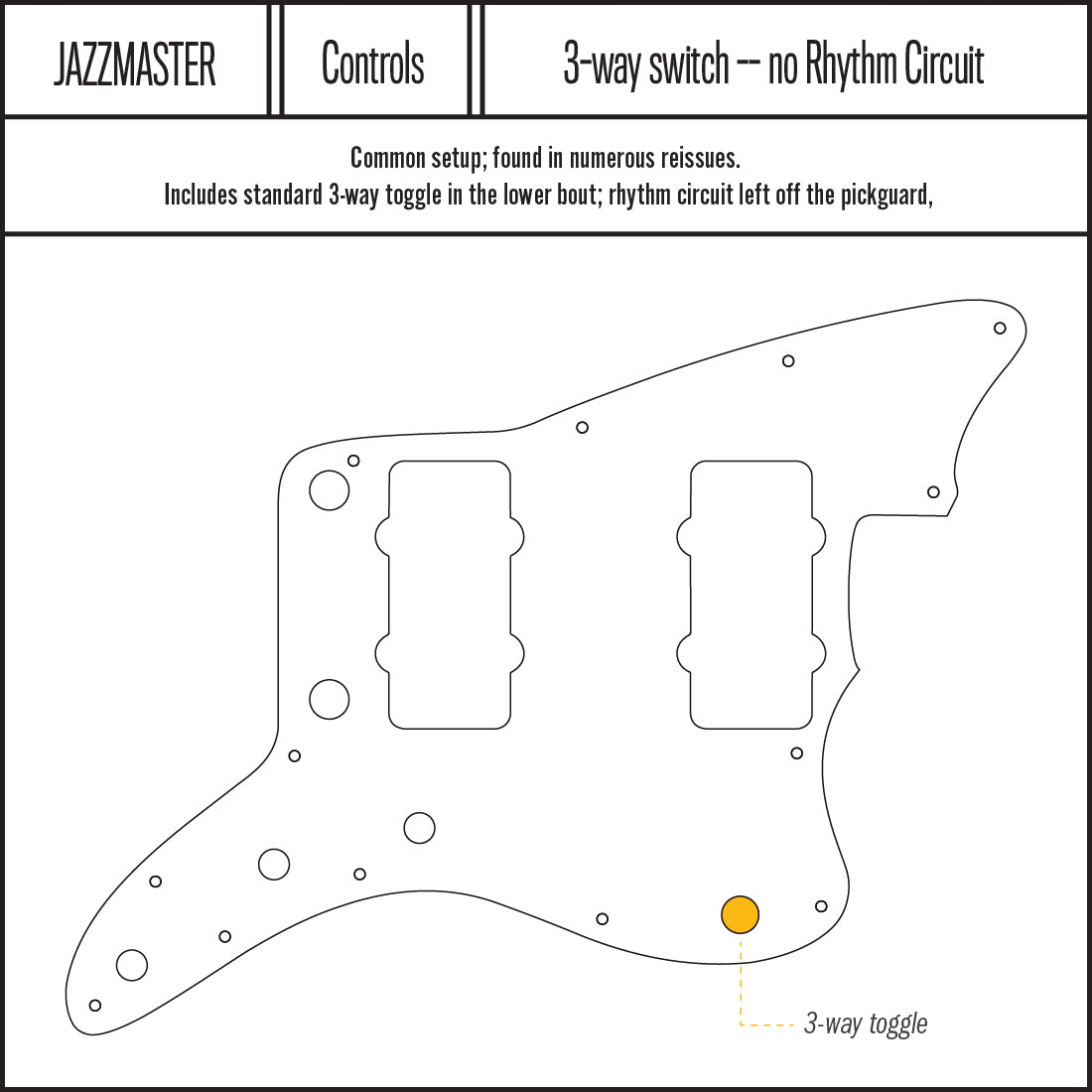 Tropic Corridor - Jazzmaster Pickguard - Ivory