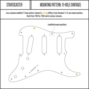 Cream - HSS Stratocaster Pickguard - Single-ply Vinyl