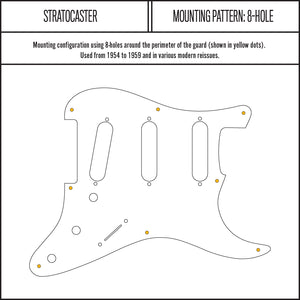 Rocket 88 - Stratocaster Pickguard - White