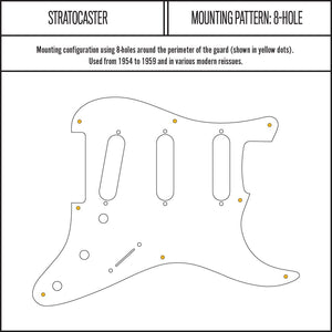 Cream - HSS Stratocaster Pickguard - Single-ply Vinyl