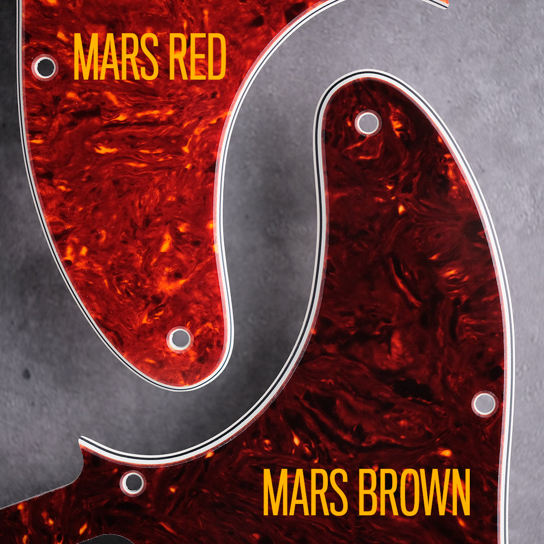 Tort Mars Red - Jazzmaster Pickguard - Genuine 4-ply Celluloid