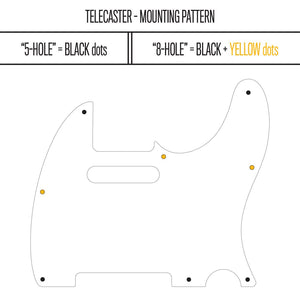 Speckled - Telecaster Pickguard - Gold on Ivory Plexi