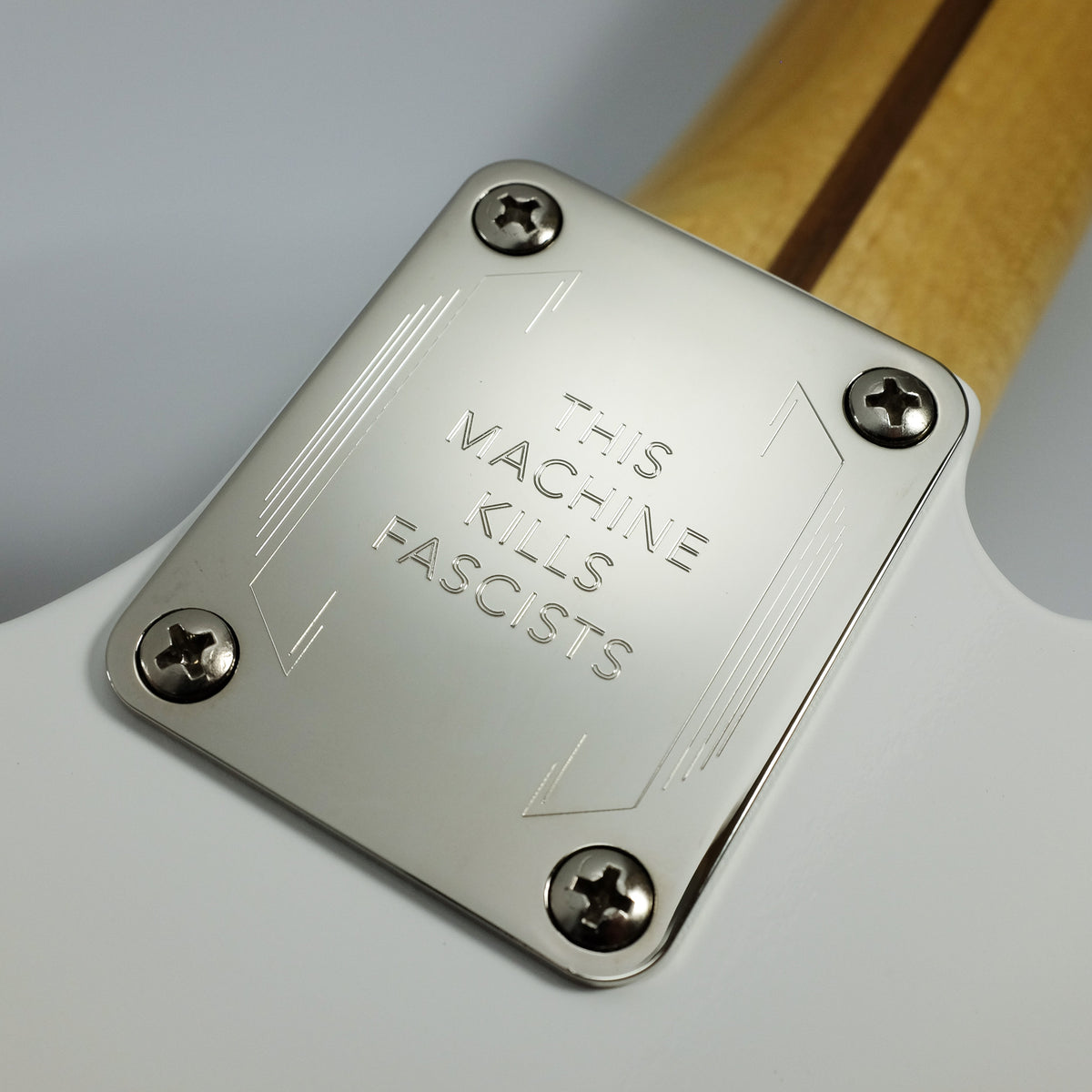 THIS MACHINE KILLS FASCISTS - Engraved Neckplate - Nickel