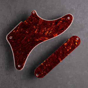 STREAMLINE - Cabronita Pickguard and Backplate Set - Tort Mars Red 4-ply