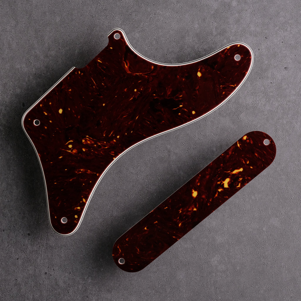 Tort Mars Brown - Cabronita Pickguard and Backplate Set - 4-ply Celluloid