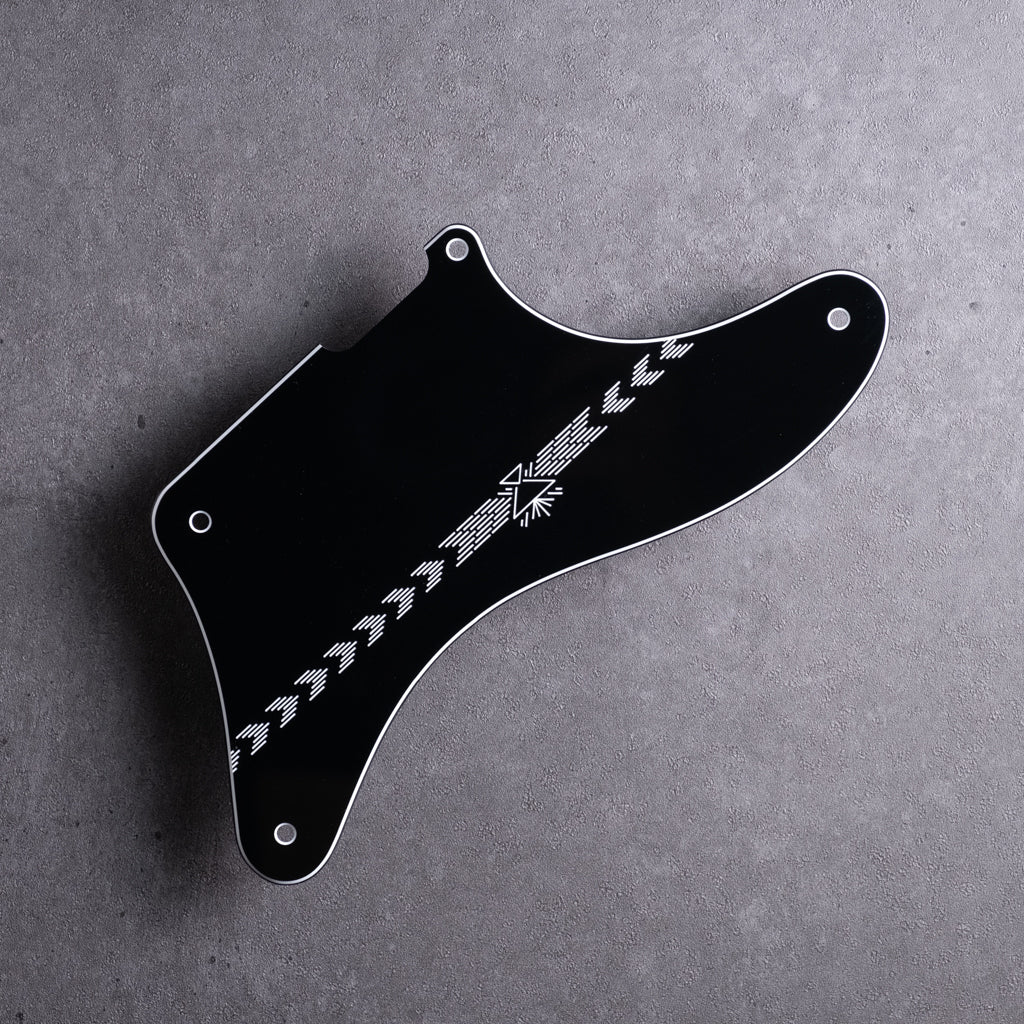 Redtail Stripe - Cabronita Pickguard - Black/White/Black