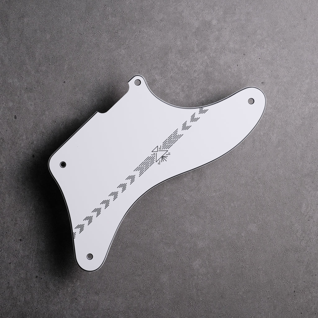 Redtail Stripe - Cabronita Pickguard - White/Black/White