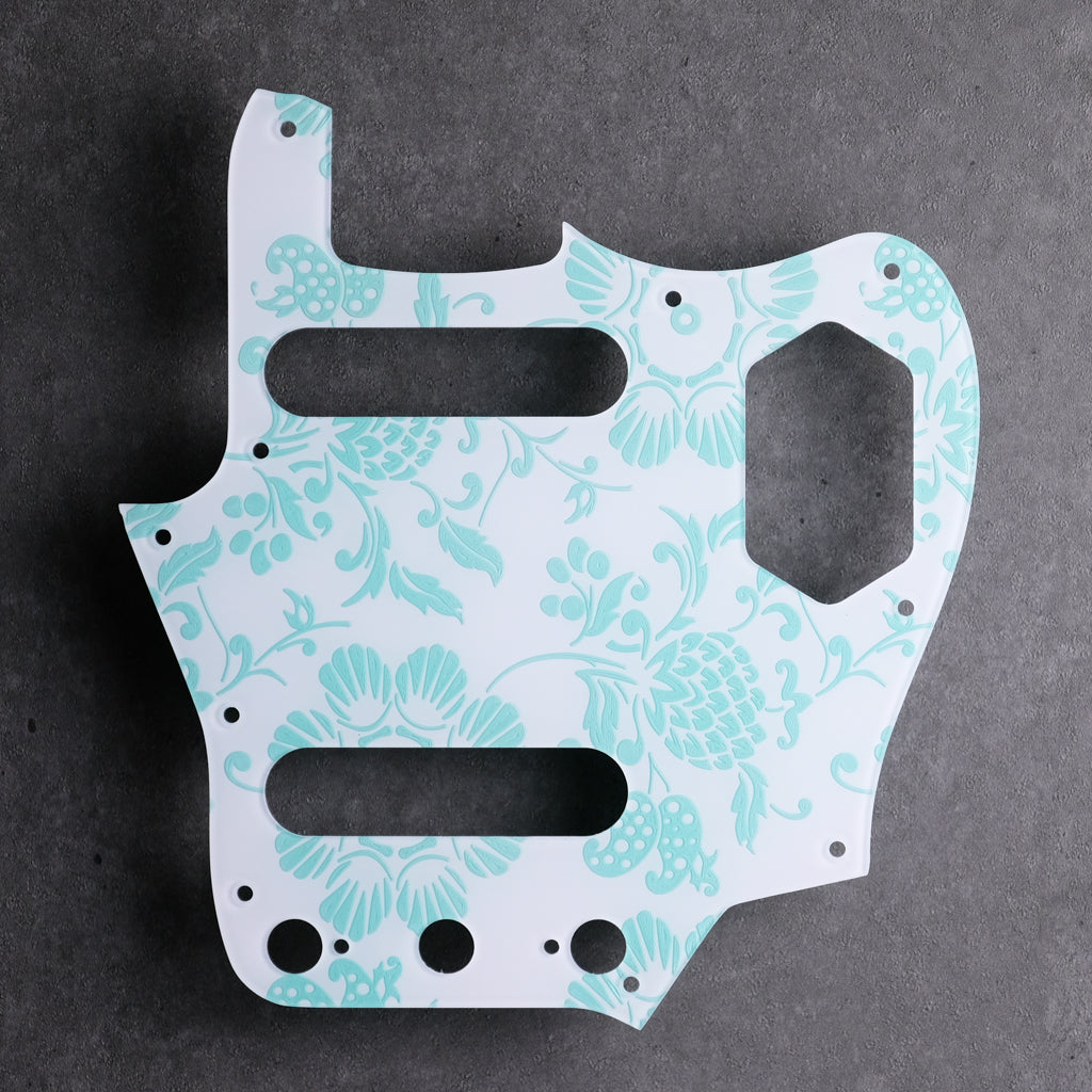 Pineapple Paradise - Jaguar Pickguard - Surf Green Pearl on White