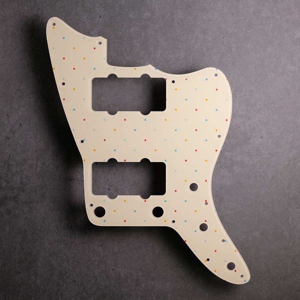 Dots at the Beach - Jazzmaster Pickguard - in Ivory