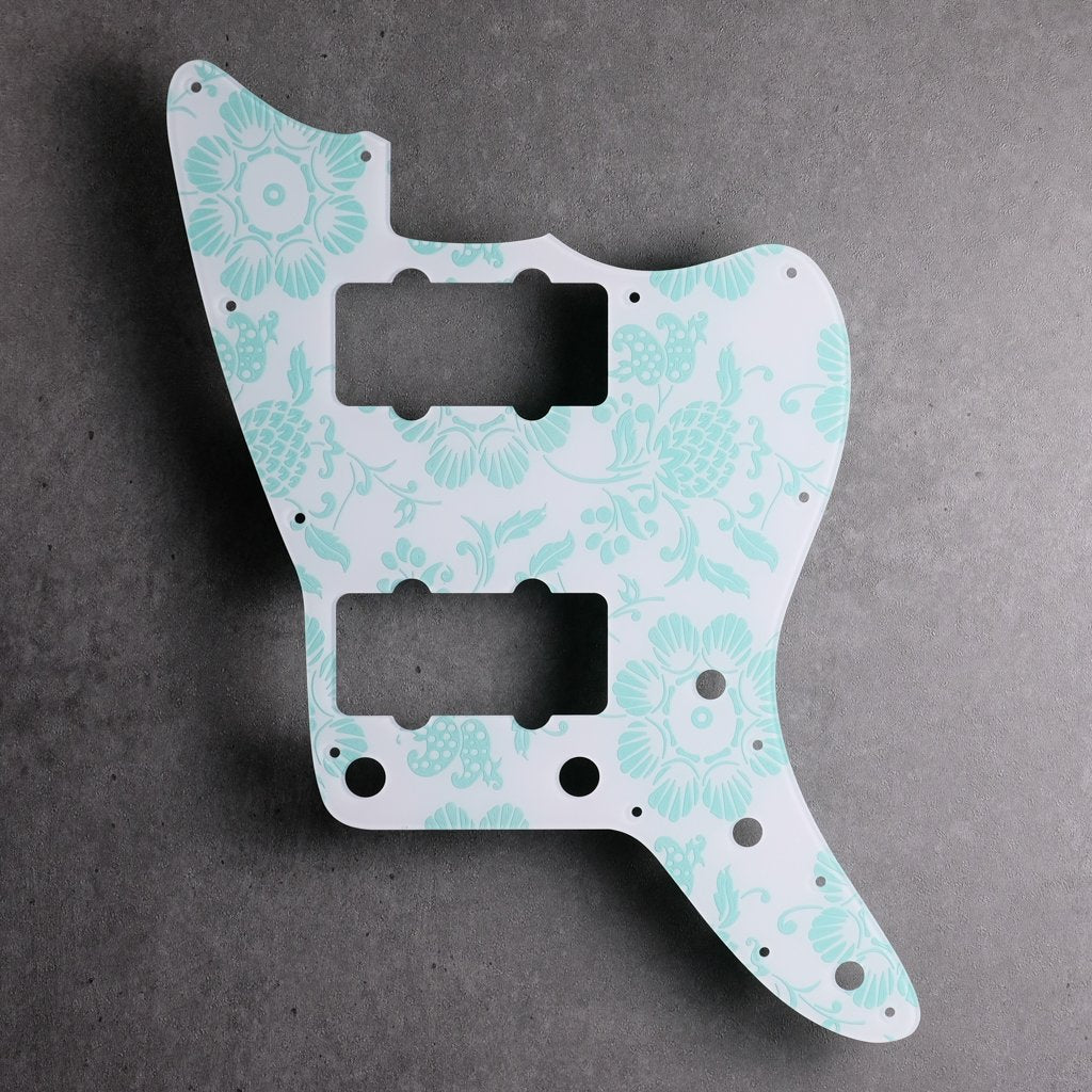 Pineapple Paradise - Jazzmaster Pickguard - Surf Green on White