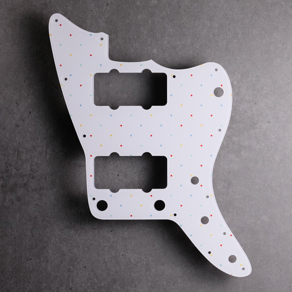 Dots at the Beach - Jazzmaster Pickguard - in White