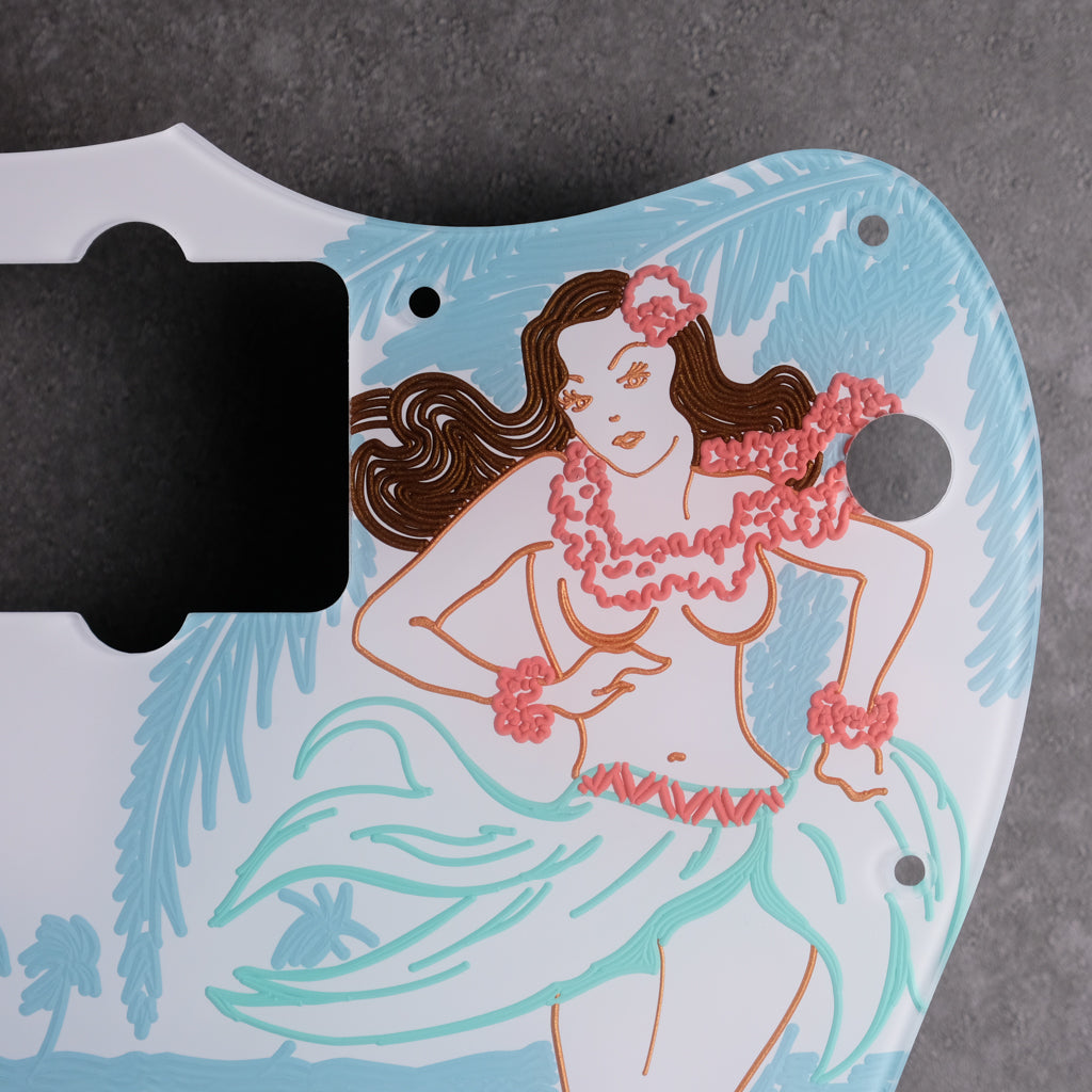 Island Girl- Jazzmaster Pickguard - in White (Limited Edition)