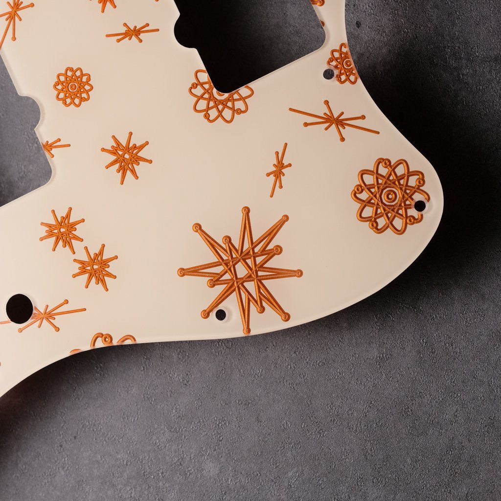 Atomic Age - Jazzmaster Pickguard - Copper on Ivory