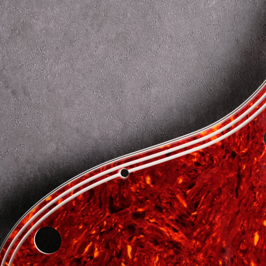Streamline - Jazzmaster Pickguard - Tort Mars Red - Genuine 4-ply Celluloid