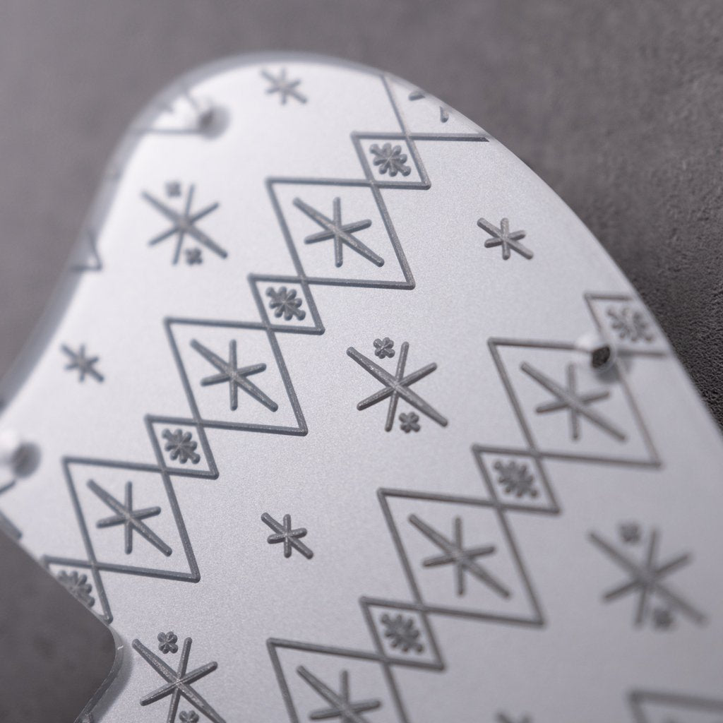 Maybellene - Jazzmaster Pickguard - Silver on Silver