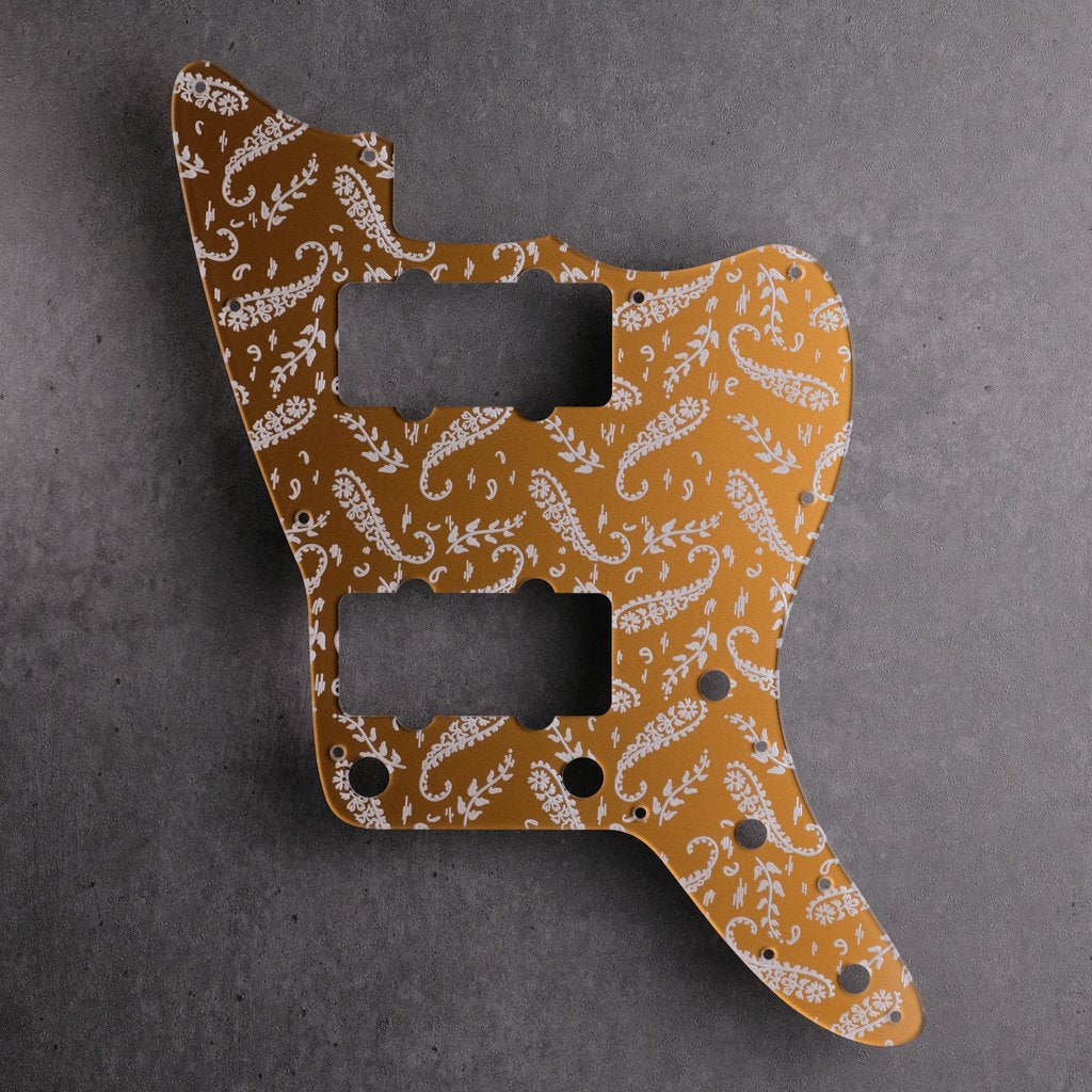 Kashmir - Jazzmaster Pickguard - White on Gold