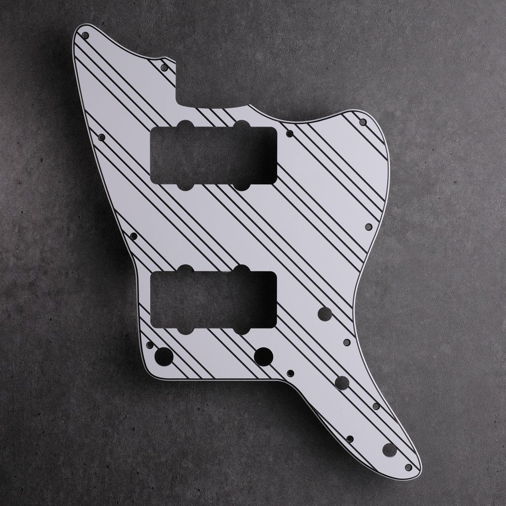 Three Stripes Jazzmaster Pickguard White Black White DECOBOOM