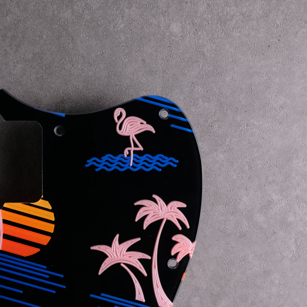 Miami Slice - Jazzmaster Pickguard - in Black