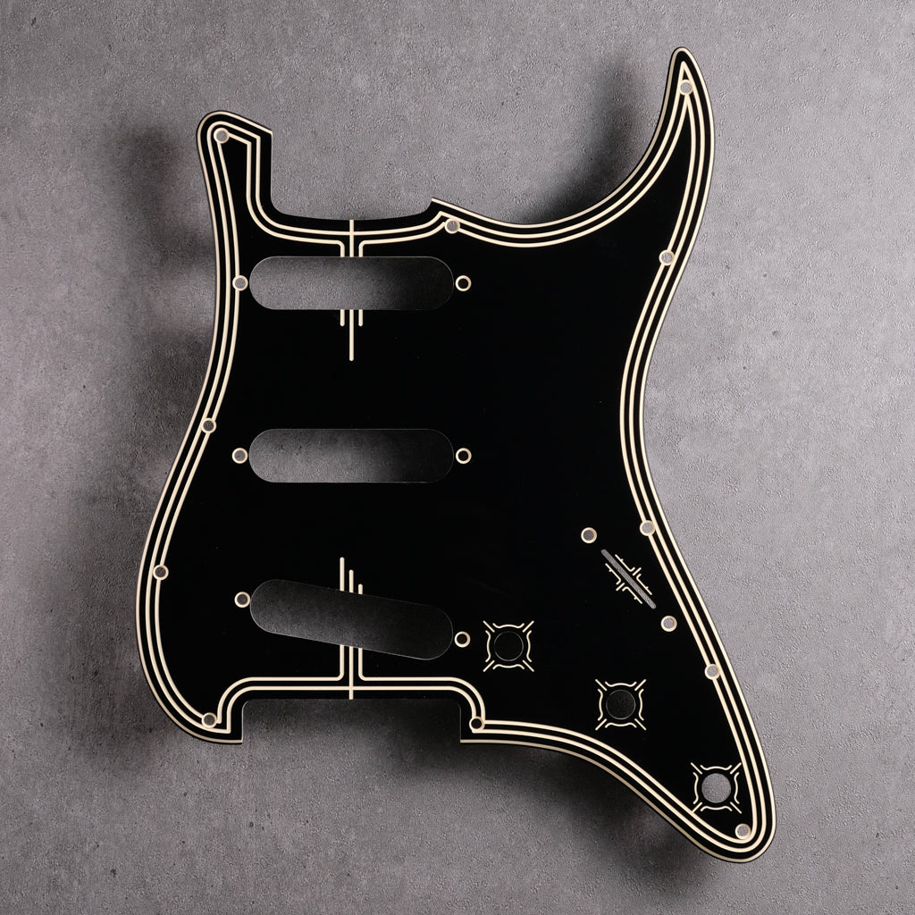 Streamline - Stratocaster Pickguard and Trem Cover - Black/Cream/Black