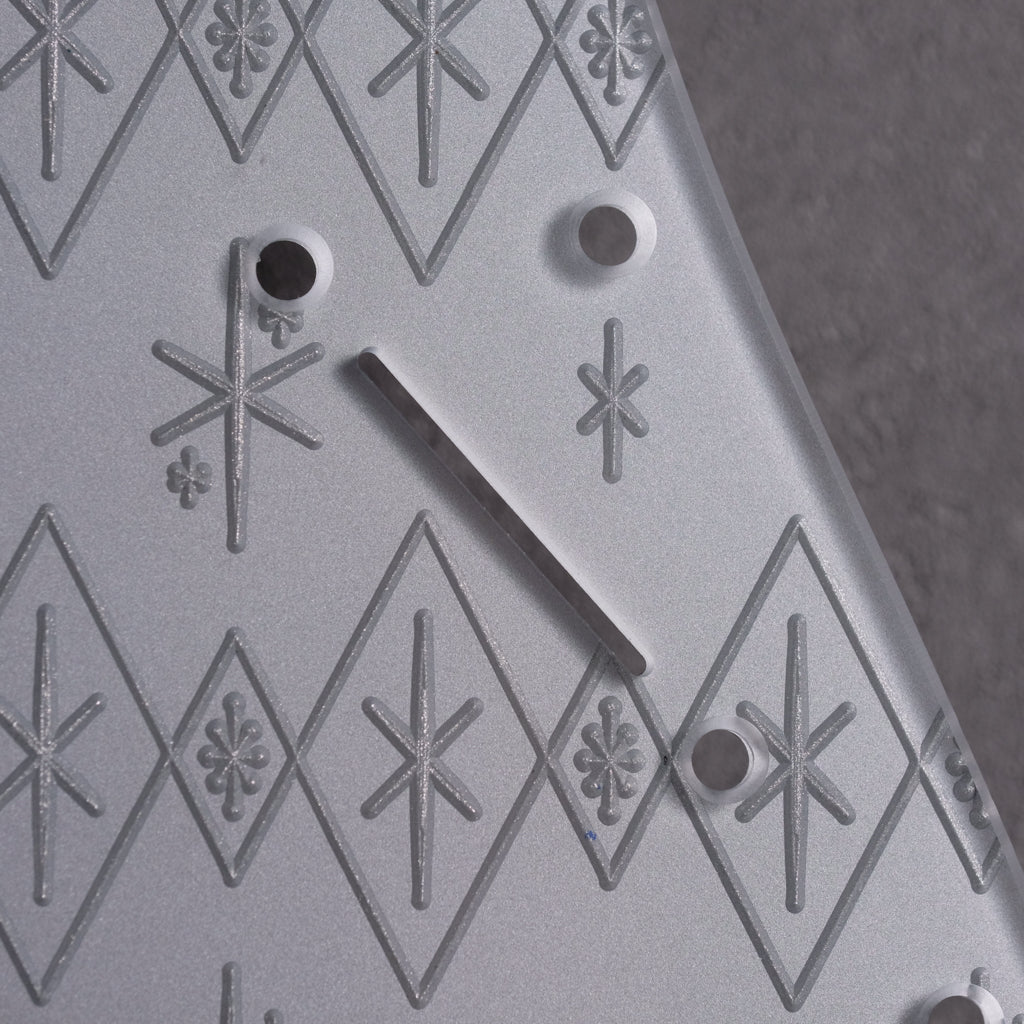 Maybellene - Stratocaster Pickguard and Trem Cover - Metallic Silver on Silver Acrylic