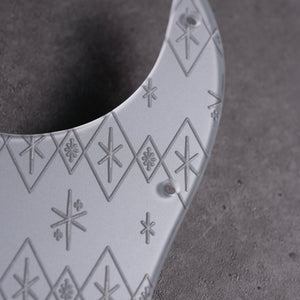 Maybellene - Stratocaster Pickguard and Trem Cover - Metallic Silver on Silver Acrylic