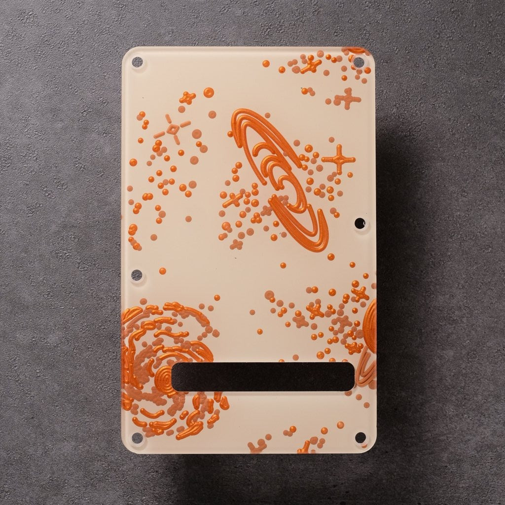 Space Oddity- Stratocaster Pickguard and Trem Cover - Ivory
