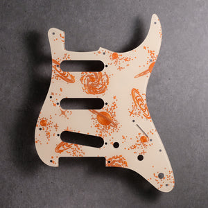 Space Oddity- Stratocaster Pickguard and Trem Cover - Ivory