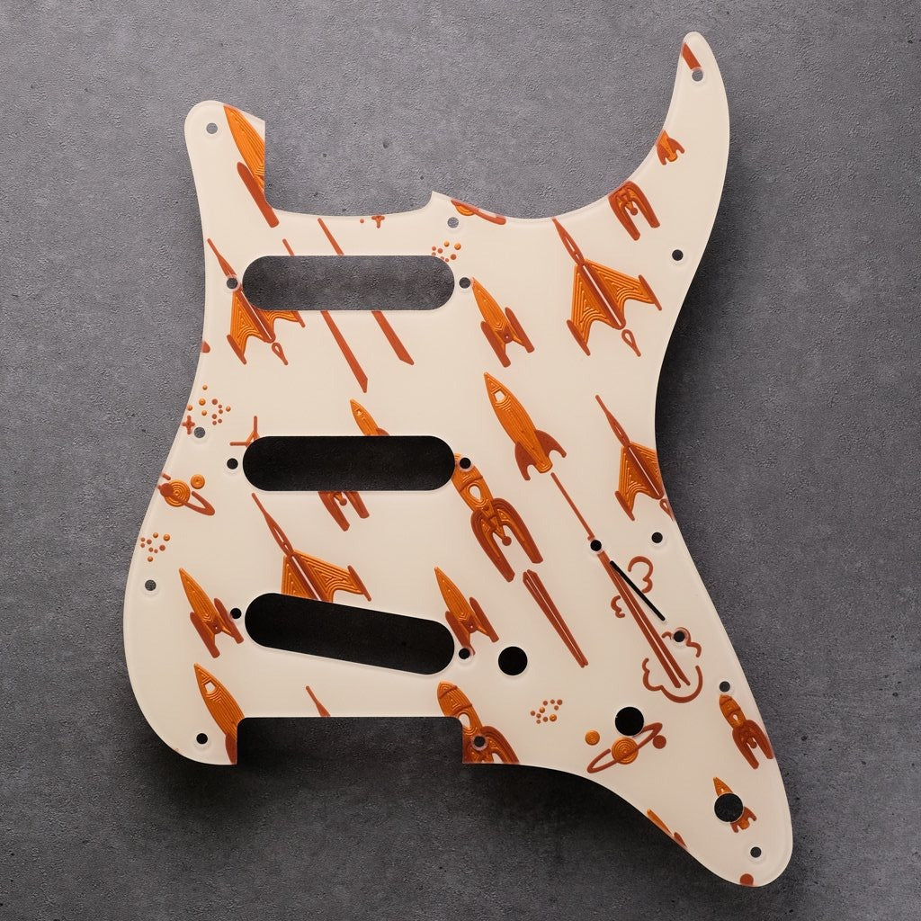Rocket 88 - Stratocaster Pickguard and Trem Cover - Ivory