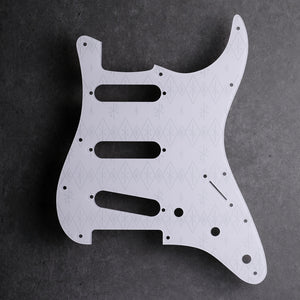 Maybellene - Stratocaster Pickguard - Pearl White on White Acrylic