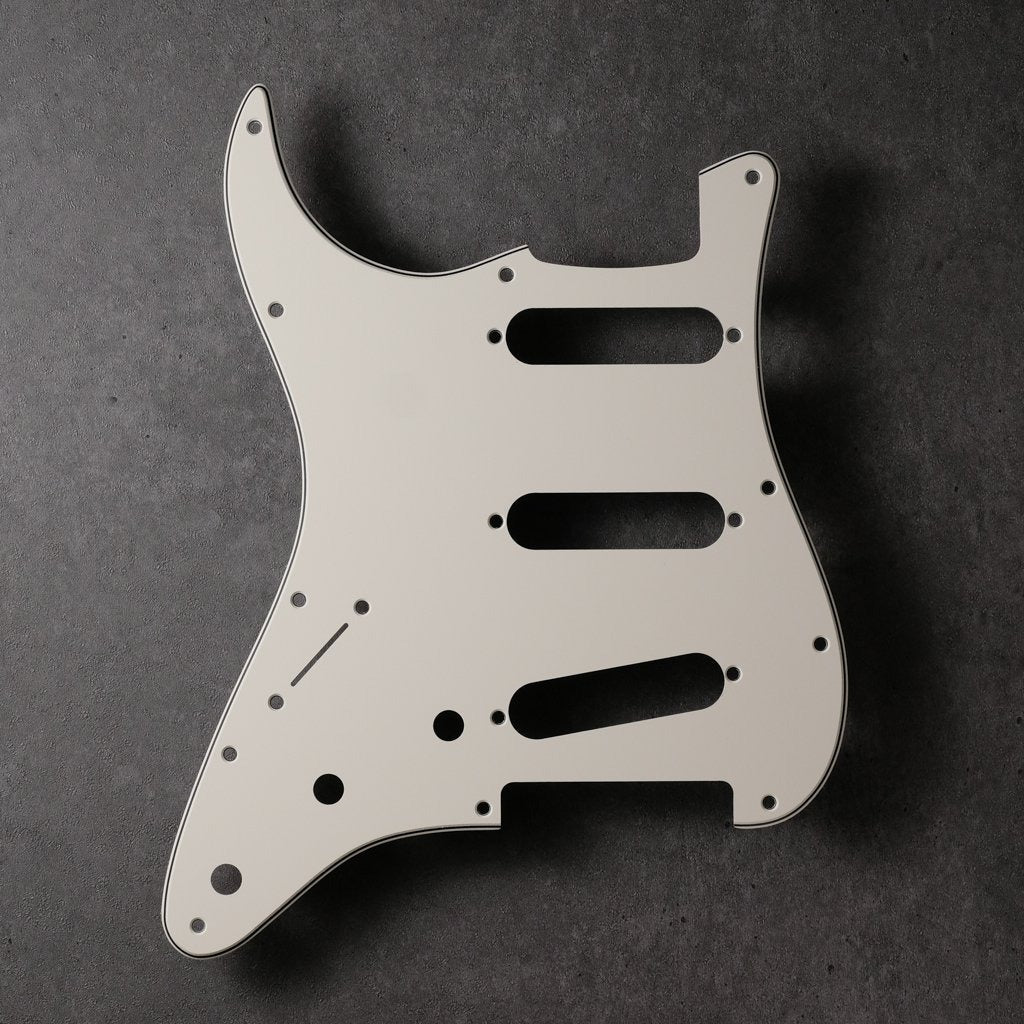 Parchment/Black/Parchment - Left-handed Stratocaster Pickguard - 3-ply Vinyl