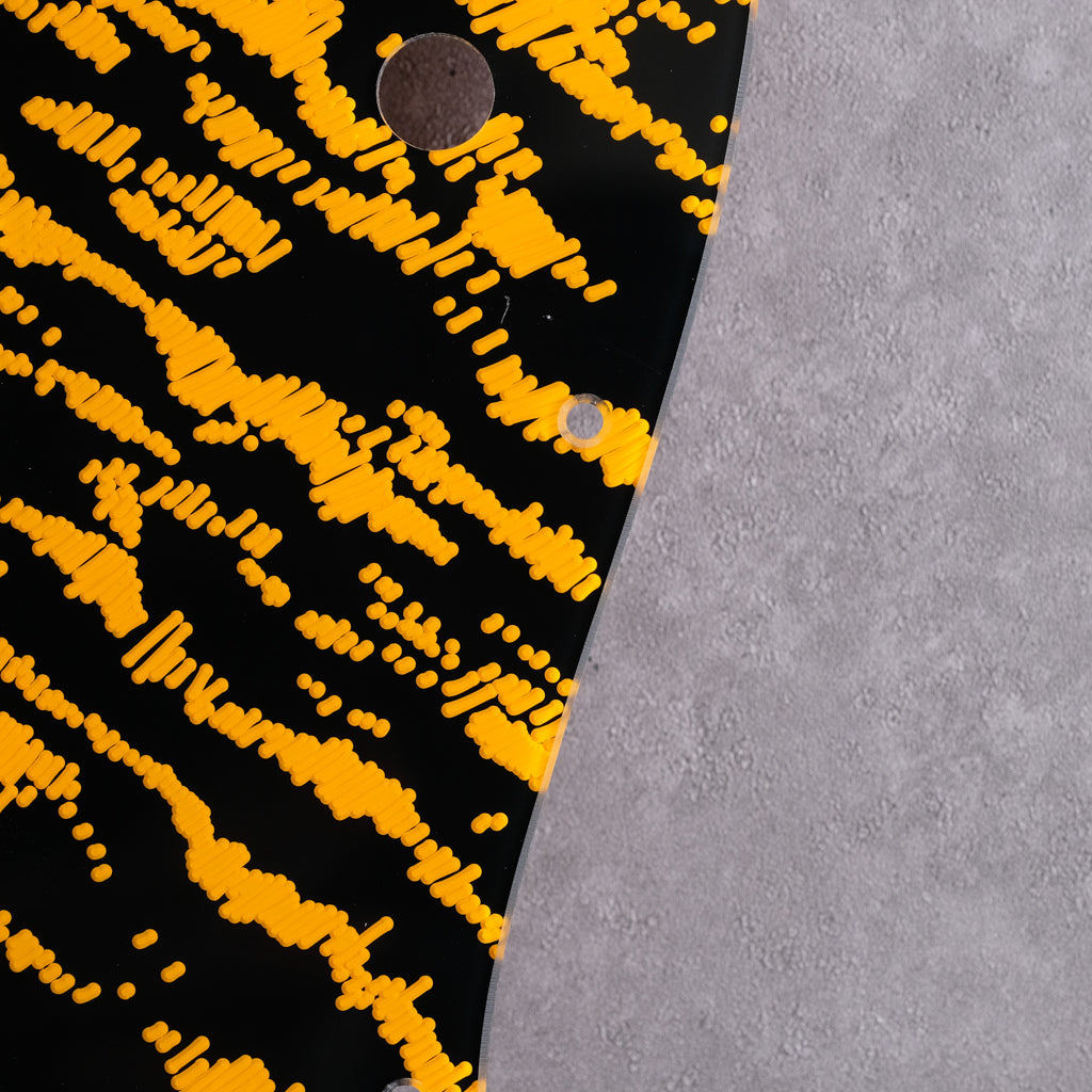 Tiger Tide - Mustang S/S Pickguard [Offset Series] - Yellow on Black
