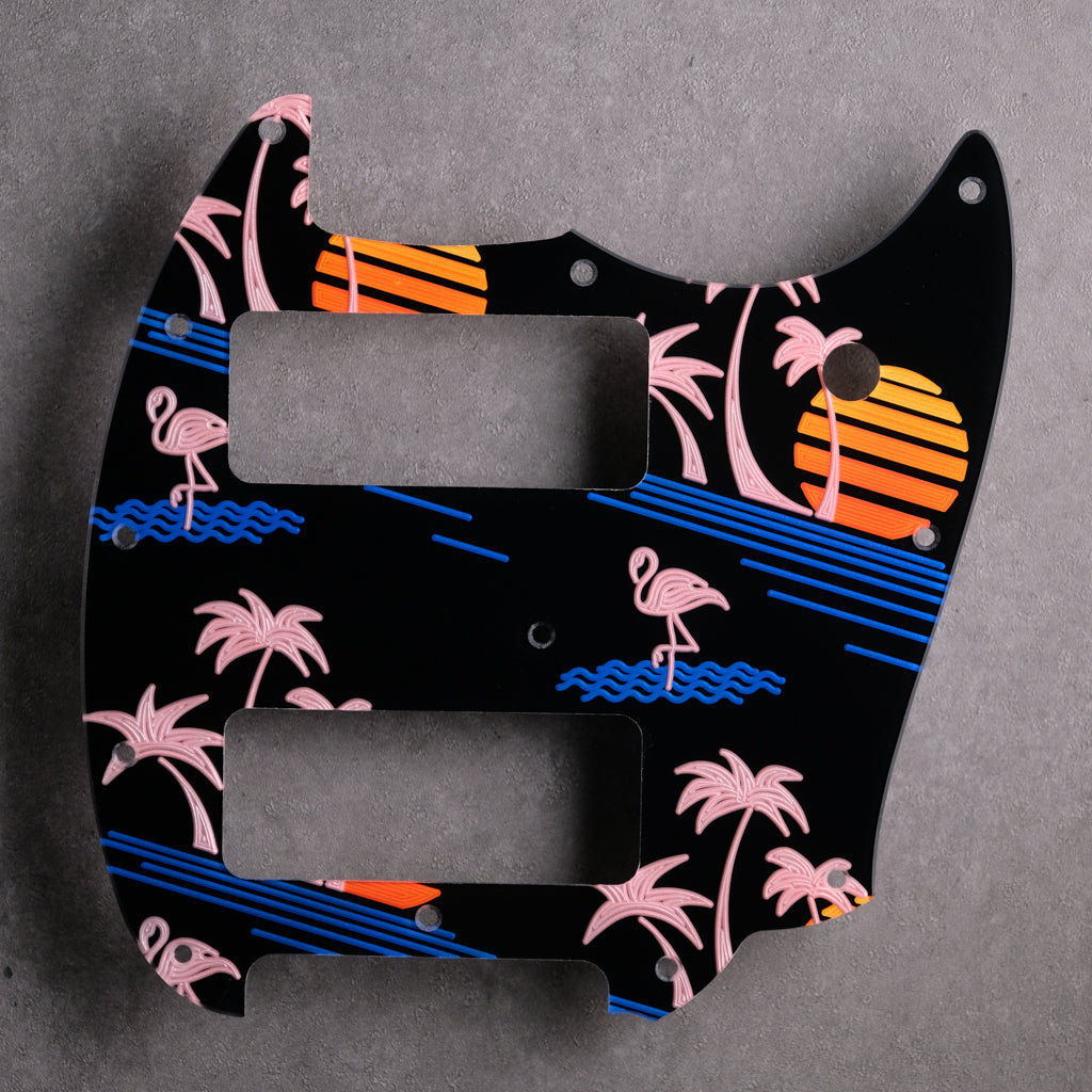 Mustang 90 Pickguard [Offset Series] - Miami Slice