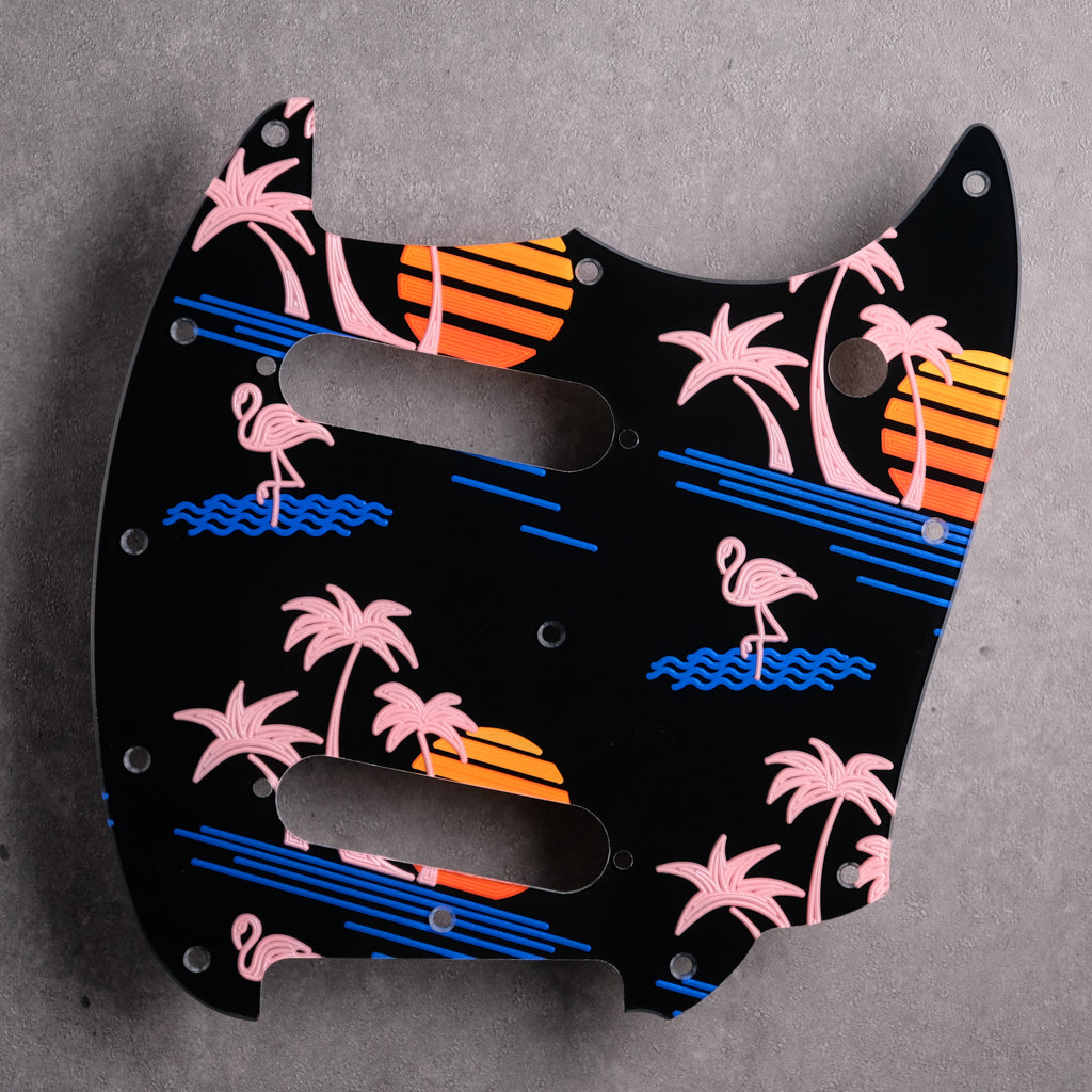 Mustang S/S Pickguard [Offset Series] - Miami Slice