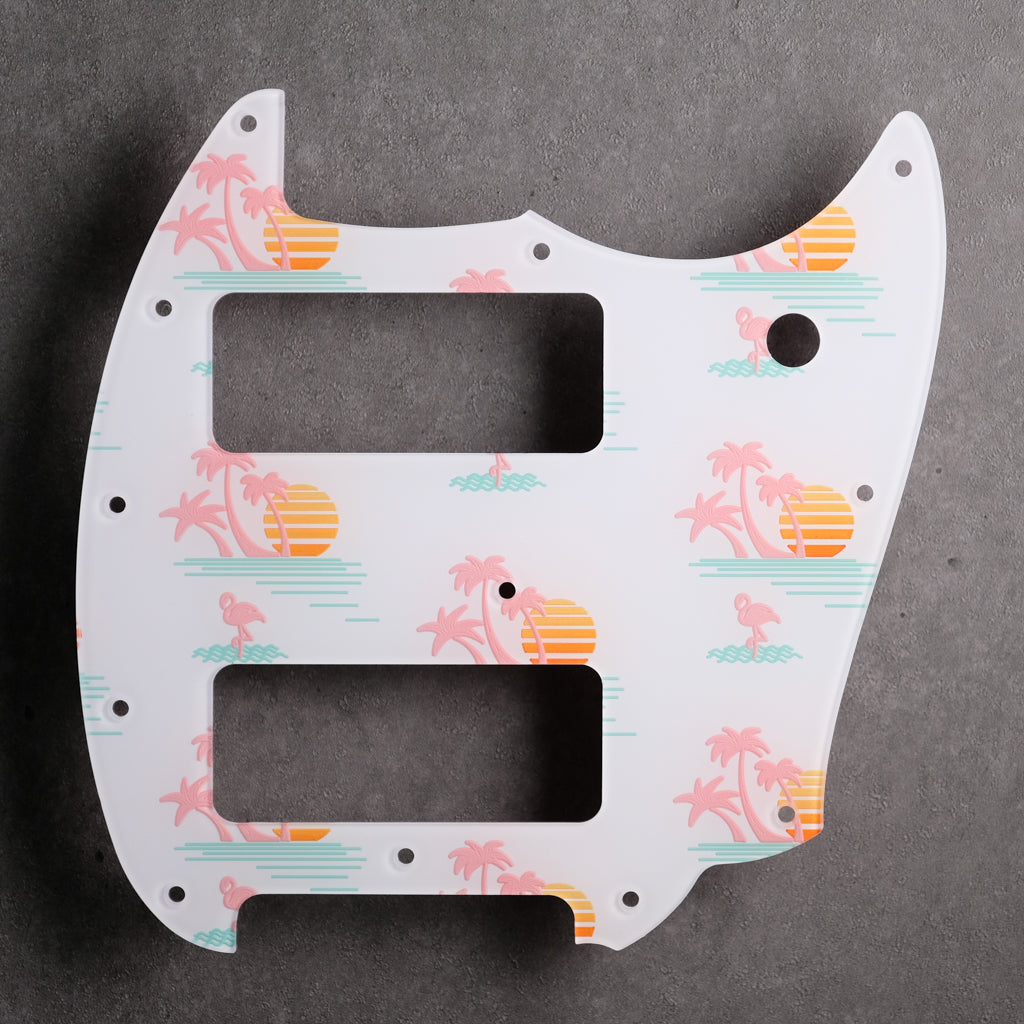 Mustang 90 Pickguard [Offset Series] - Key West on White