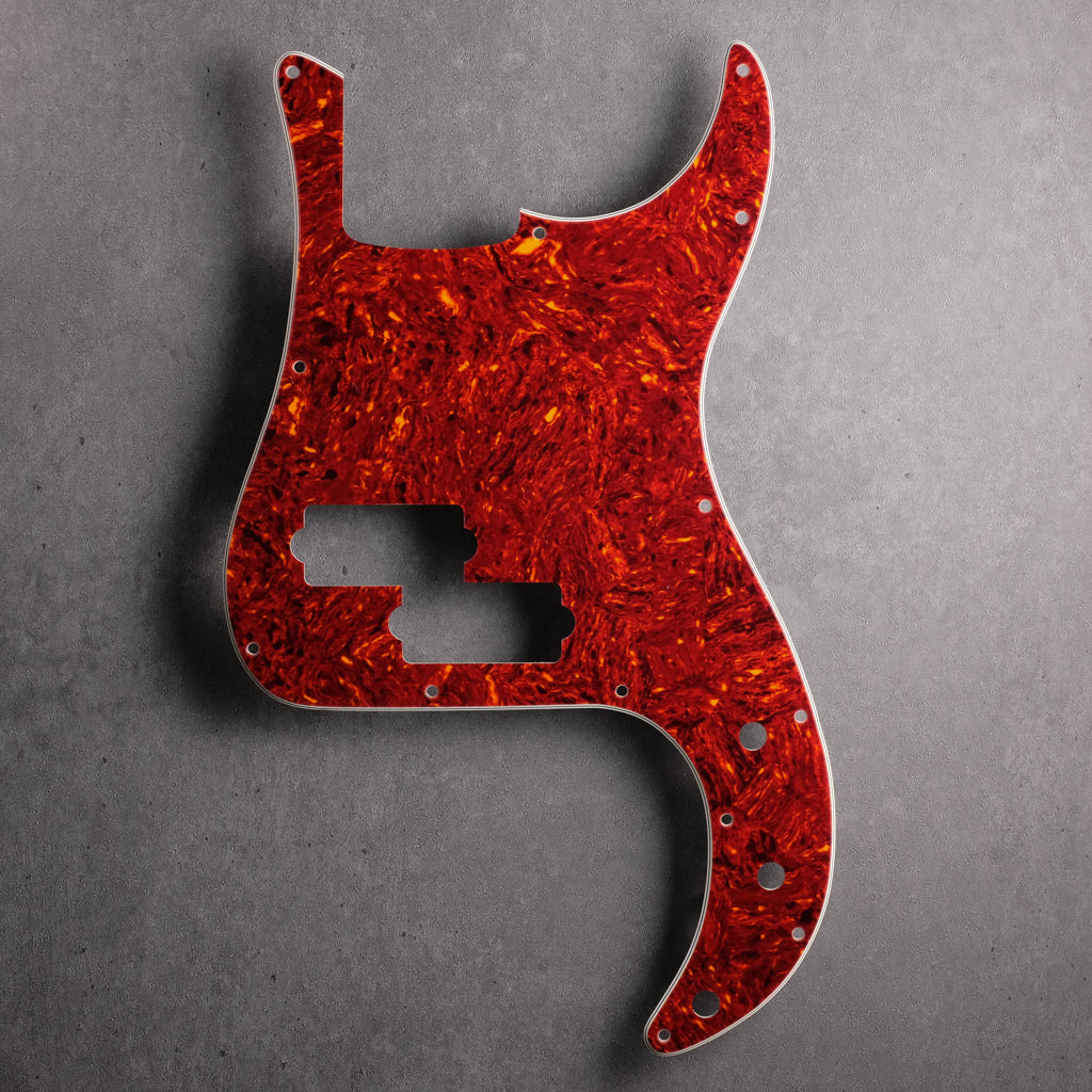 Precision Bass Pickguard - 13-hole - Tort Mars Red - 4-ply Celluloid