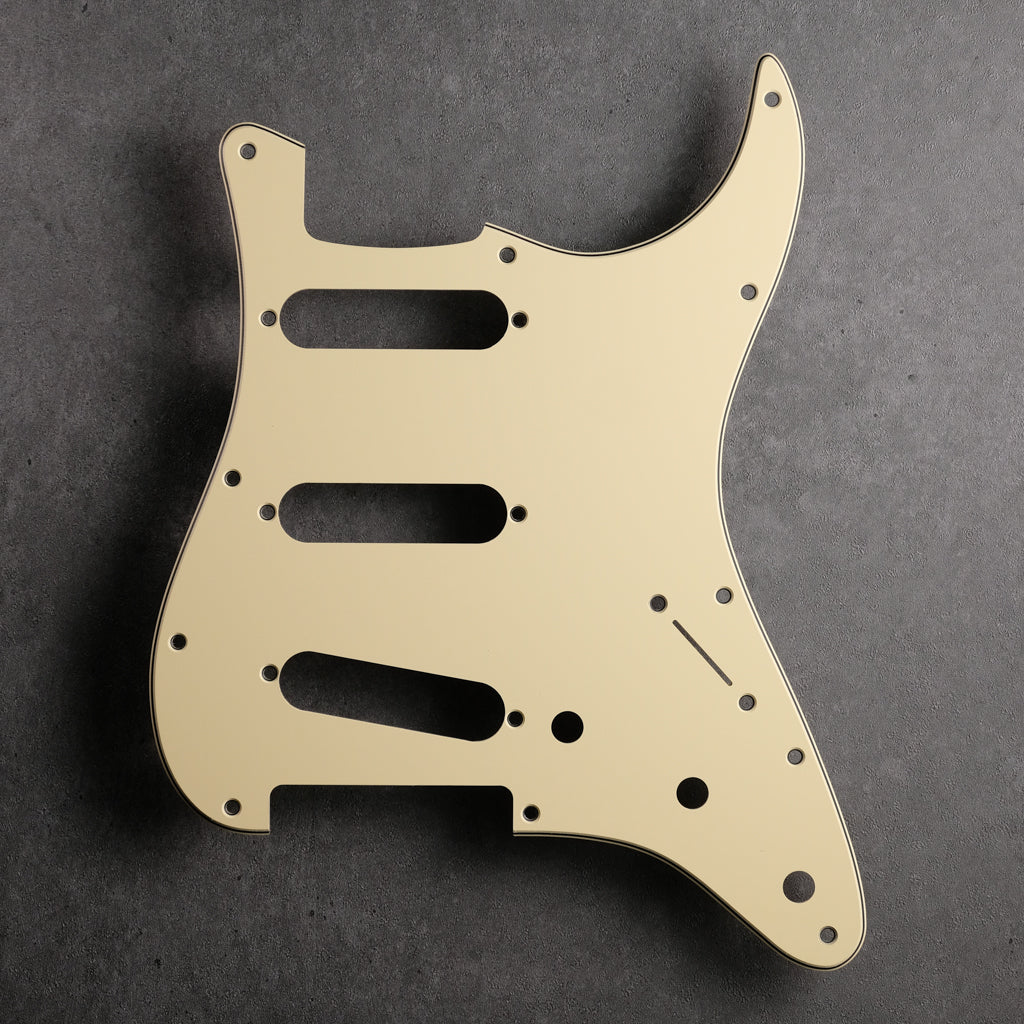 Cream/Black/Cream - Stratocaster Pickguard - 3-ply Vinyl