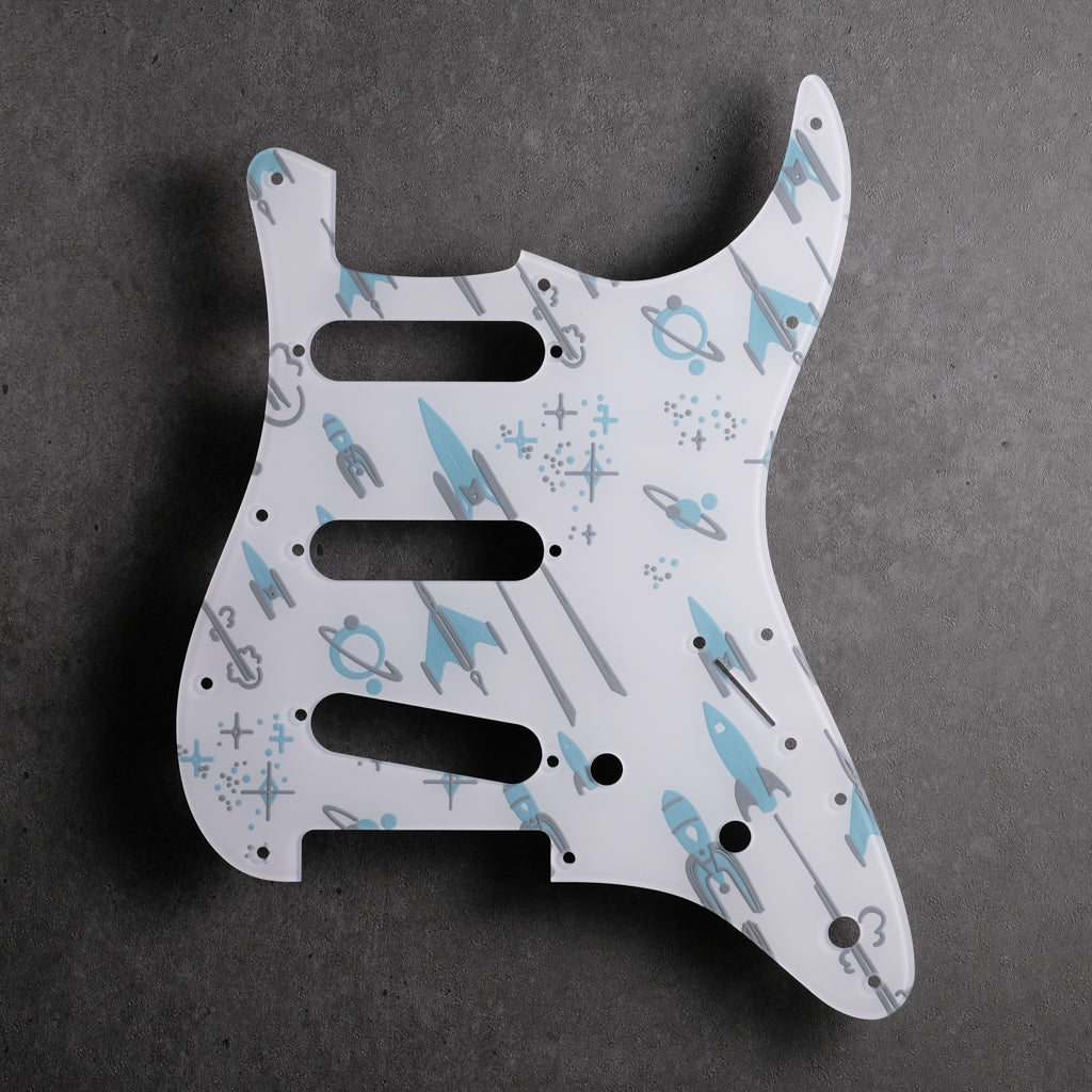 Rocket 88 - Stratocaster Pickguard - White