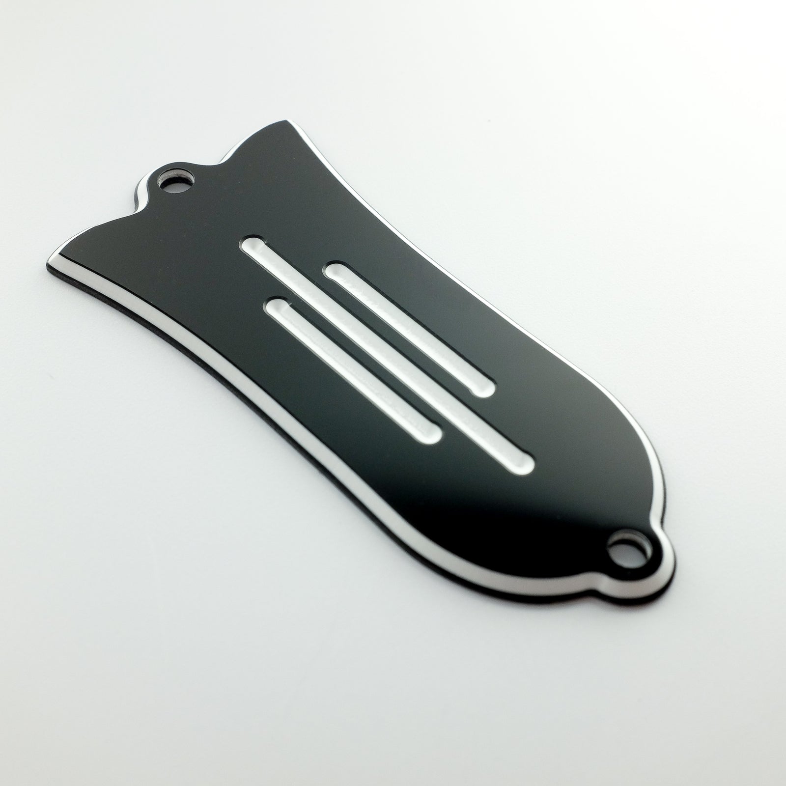 STREAMLINE - Engraved Truss Rod Cover - Black/White/Black