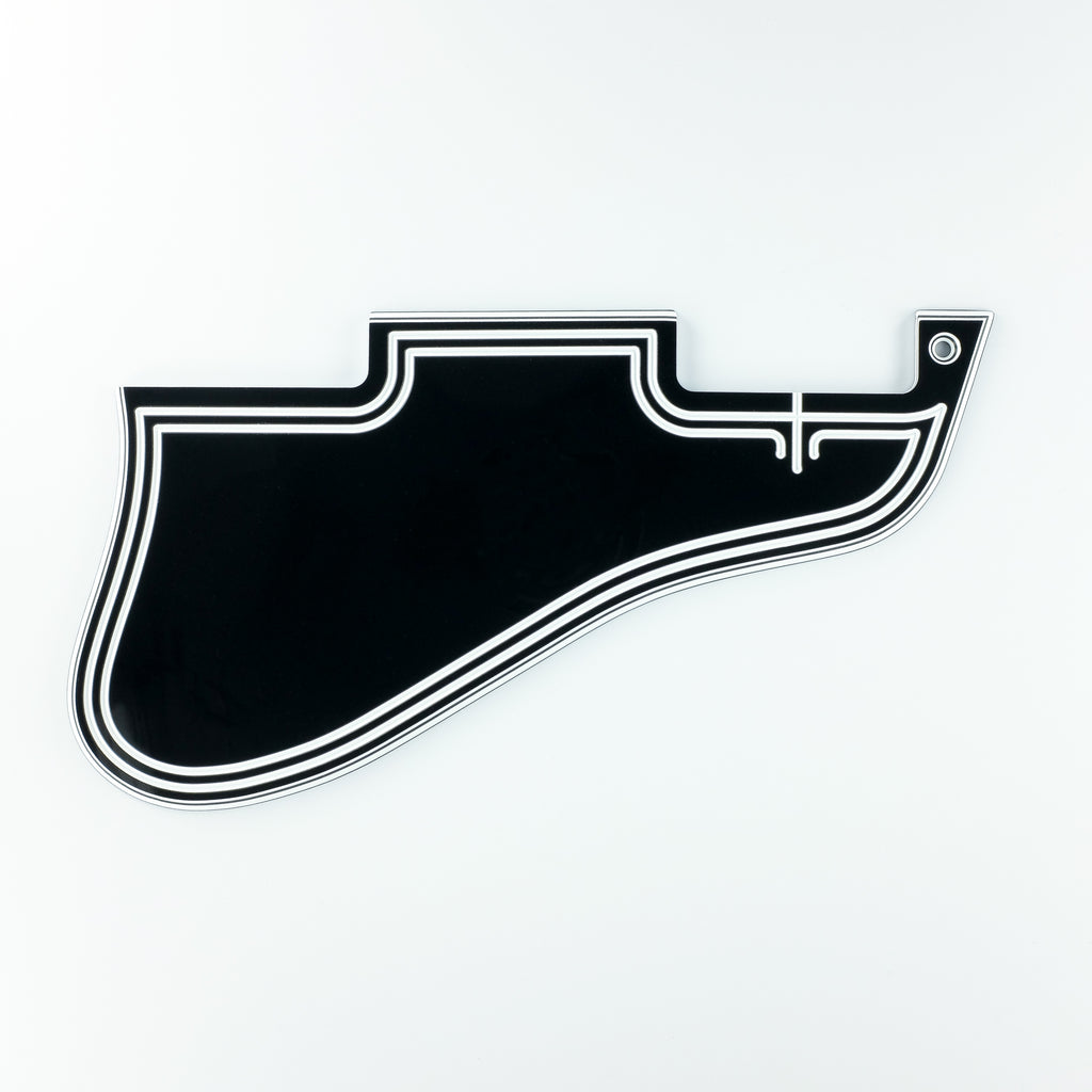 STREAMLINE - ES-335 Pickguard - Black/White 5-ply