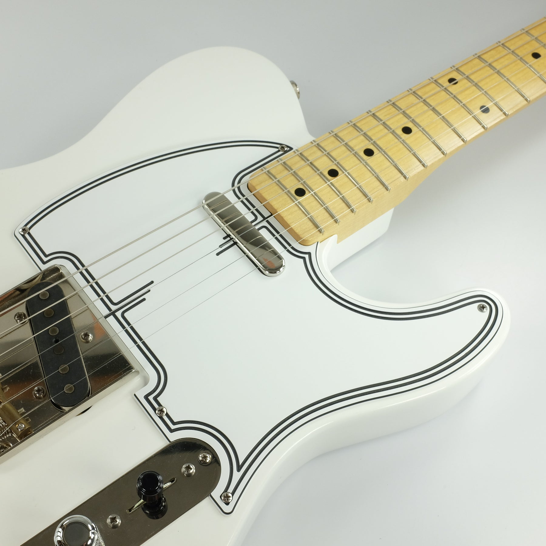 Streamline - Telecaster Pickguard - White/Black/White - DECOBOOM