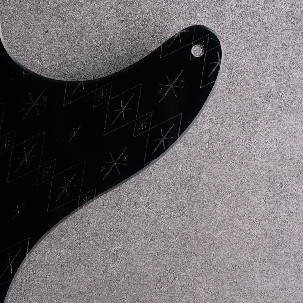 Maybellene - Telecaster Pickguard - Charcoal Frost Metallic on Black