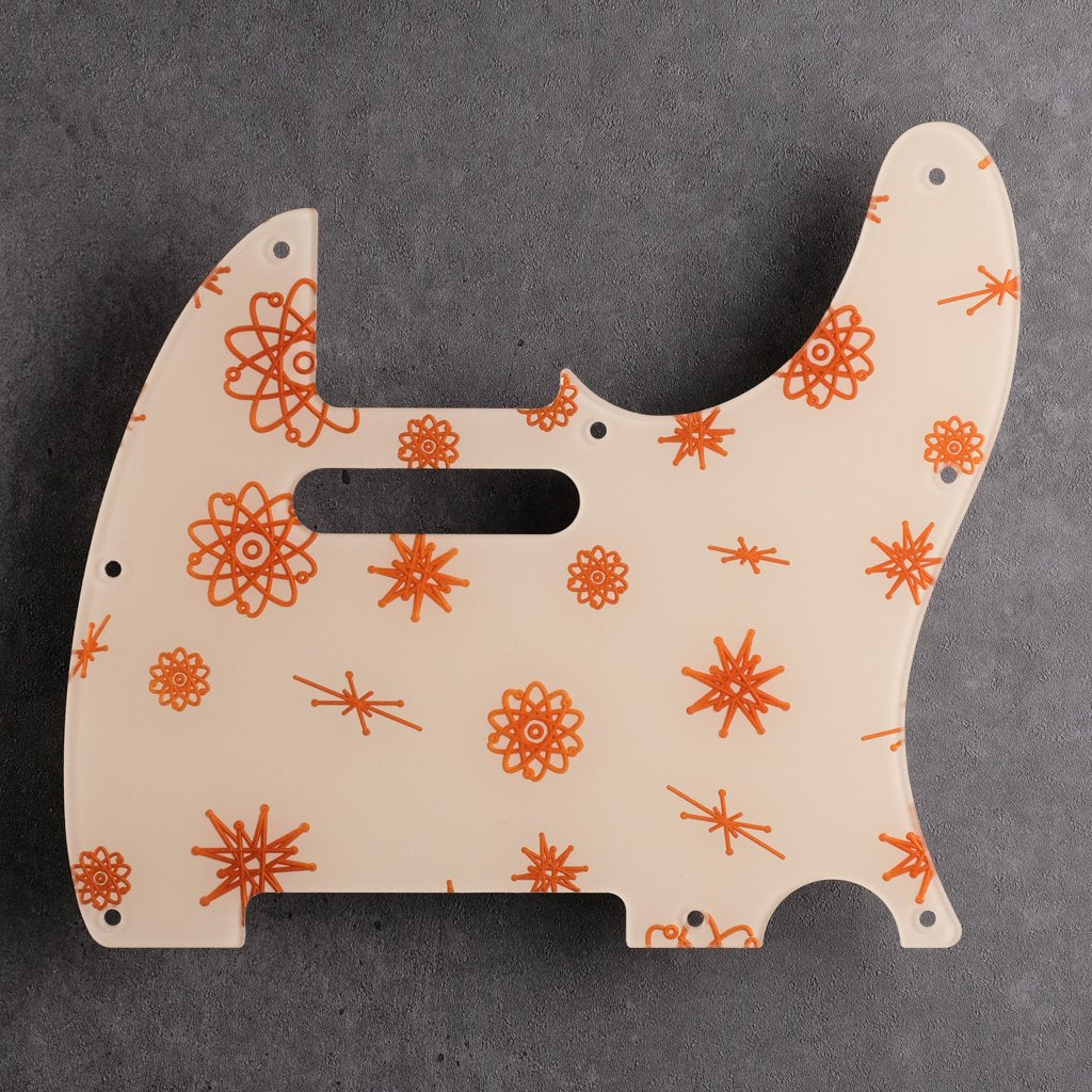Atomic Age - Telecaster Pickguard - Copper on Ivory