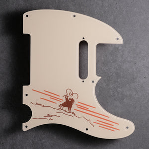 The Rider - Telecaster Pickguard - in Ivory