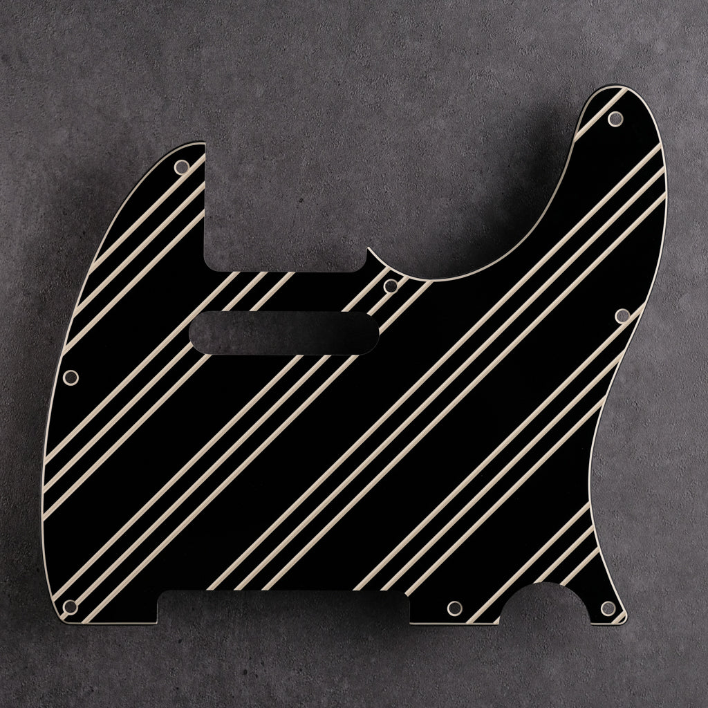 Three Stripes - Telecaster Pickguard - Black/Cream/Black