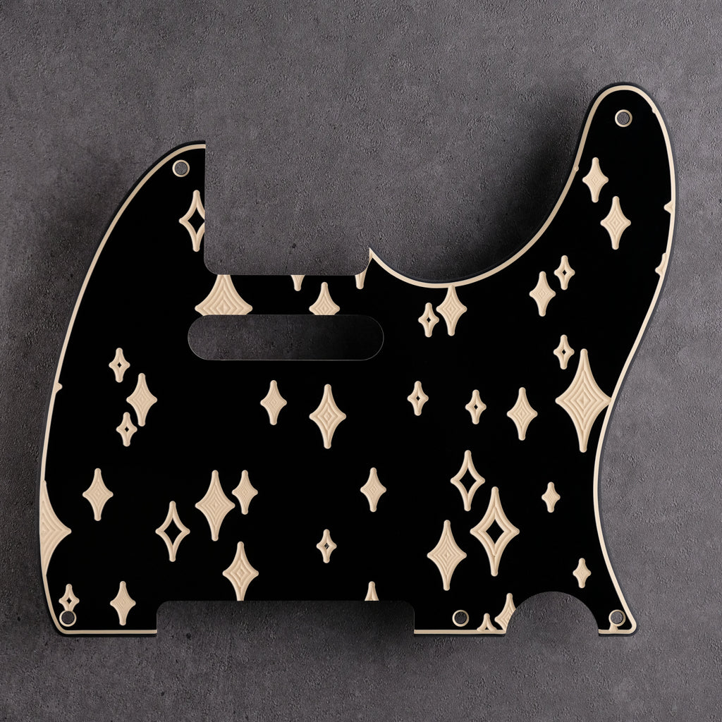 Sleepwalk - Telecaster Pickguard - Black/Cream/Black